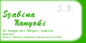 szabina manyoki business card